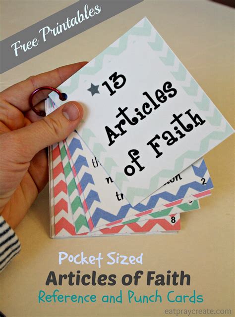 Articles Of Faith Printable Cards